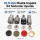 12,5 mm Plastik Kapaklı Çıtçıt Çakma Kalıbı, metal ve plastik malzemeden üretilmiştir, montaj için ideal çözüm