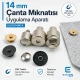 Magnetic Bag Snap Setting Die for 14 mm / 0.55 in Double-Prong Bag Snaps, Durable Metal Construction for Accurate