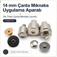 Magnetic Bag Snap Setting Die for 14 mm / 0.55 in Single-Prong-Side Bag Snaps KLP0014MTK