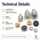 14 mm çanta mıknatısı montaj kalıbı, tek taraf troklu ve çift taraf troklu uyumlu, metal yapı ile dayanıklı ve estetik