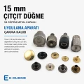 15 mm Çıtçıt Düğme 54 Sistem Metal Kapaklı Uygulama Aparatı - Çakma Kalıbı KLP0015