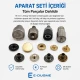 15 mm Çıtçıt Düğme 54 Sistem Metal Kapaklı Uygulama Aparatı - Çakma Kalıbı KLP0015