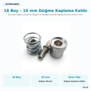 16 Boy 10 mm Kumaş Kaplama Düğme Aparatı KLP0016KPL
