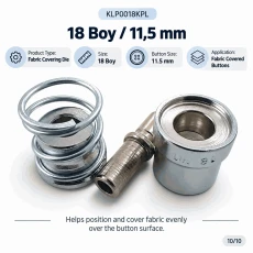 18 Boy 11,5 mm Kumaş Kaplama Düğme Kalıbı KLP0018KPL
