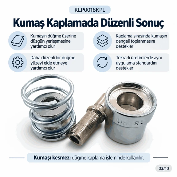 18 Boy 11,5 mm kumaş kaplama düğme kalıbı