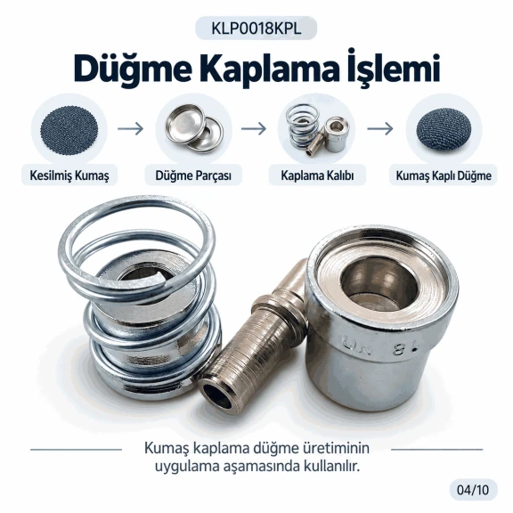 18 Boy 11,5 mm kumaş kaplama düğme kalıbı