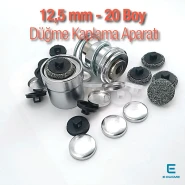 20 Boy - 12,5 mm Düğme Kaplama Aparatı Alttan Dikme – KLP0020KPL