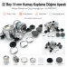 22 Boy 14 mm Kumaş Kaplama Düğme Aparatı – Alttan Dikme ve Çıtçıt Kapağı İçin KLP0022KPL