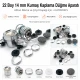 22 boy 14 mm kumaş kaplama düğme aparatı alttan dikme modeli, terzilik ve butik üretim için ideal