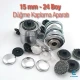 24 Boy - 15 mm Düğme Kaplama Aparatı Alttan Dikme – KLP0024KPL