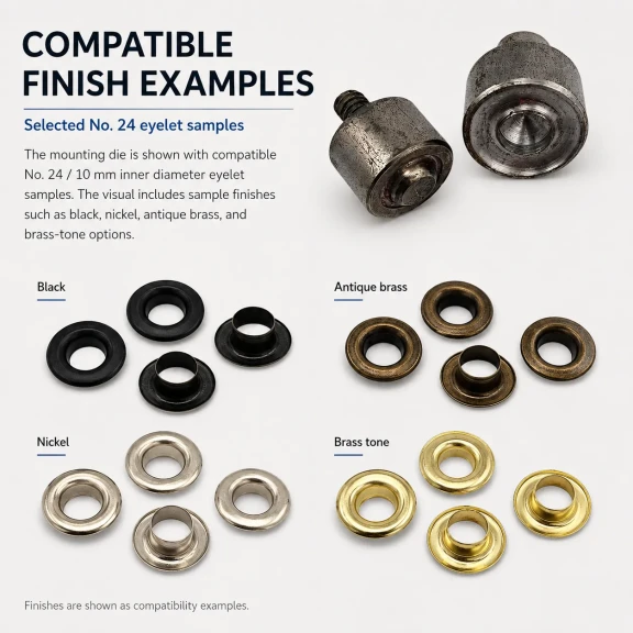 Eyelet Setting Die for 10 mm Inner Diameter Stainless Steel Eyelets, suitable for tarpaulin, tent, and banner applications