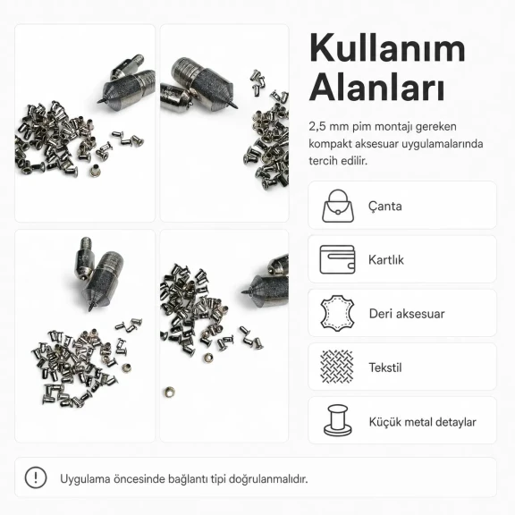2,5 mm pim montaj kalıbı, yüksek kaliteli demir alaşım, 25x35 pimler için ergonomik tasarım