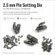 2,5 mm pim montaj kalıbı, yüksek kaliteli demir alaşım, 25x35 pimler için ergonomik tasarım