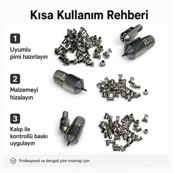 2.5 mm Pin Setting Die for 25x45 Pins, High-grade iron construction for leather crafting and industrial assembly