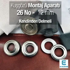 26 Kuşgözü Kalıbı Kendinden Delmeli 12 mm Kuşgözü Çakma Kalıbı KLP0026D