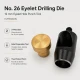 Eyelet Drilling Die 12 mm / 0.47 in KLP0026DEL for grommet installation on textiles, leather, and paper