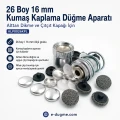 26 Boy 16 mm Kumaş Kaplama Düğme Aparatı – Alttan Dikme ve Çıtçıt Kapağı İçin KLP0026KPL