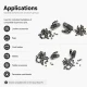 Pin Setting Die for 3.6 mm / 0.14 in Suzan Pins, made of durable PP material, ideal for precise fastening applications.