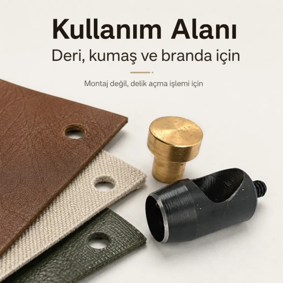Eyelet Drilling Die 13 mm / 0.51 in KLP0028DEL for grommet installation in fabric, leather, and paper materials