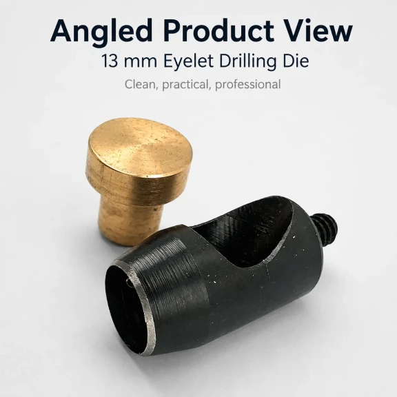 Eyelet Drilling Die 13 mm / 0.51 in KLP0028DEL for grommet installation in fabric, leather, and paper materials