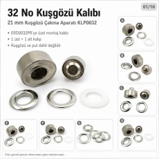 21 mm / 0.83 in Flat Brass Eyelet Setting Die KLP0032