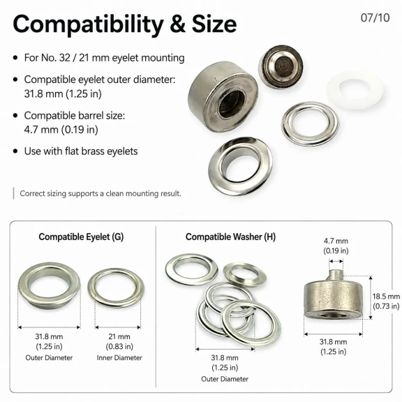 32 No Kuşgözü Kalıbı - 21 mm Kuşgözü Çakma Aparatı, 17 mm iç çap kuşgözlerinin montajı için ideal demir aparatı