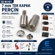 33 Perçin Montaj Aparatı - 7 mm Çaplı Tek Kapaklı Perçin Çakma Kalıbı KLP0033-7, çanta, kemer ve tekstil aksesuarlarında