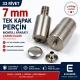 33 Perçin Montaj Aparatı - 7 mm Çaplı Tek Kapaklı Perçin Çakma Kalıbı KLP0033-7, çanta, kemer ve tekstil aksesuarlarında