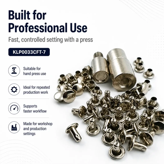 33 Perçin Montaj Aparatı - 7 mm Çaplı Çift Kapaklı Perçin Çakma Kalıbı KLP0033CFT-7