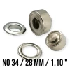 28 mm - 1,10"  Eyelet Tools Dies KLP0034