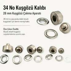 34 No Kuşgözü Kalıbı - 28 mm Kuşgözü Çakma Aparatı KLP0034
