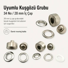 28 mm No 34 Kuşgözü Montaj Kalıbı KLP0034