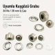 34 No Kuşgözü Kalıbı - 28 mm Kuşgözü Çakma Aparatı KLP0034, metal malzeme ile deri, kumaş ve branda gibi malzemelerde