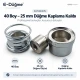 40 Boy 25 mm kumaş kaplama düğme kalıbı