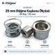 40 Boy 25 mm kumaş kaplama düğme kalıbı