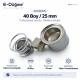 40 Boy 25 mm kumaş kaplama düğme kalıbı