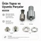 Düz Kuşgözü Geniş No 4 Çakma Aparatı - 6,2 mm Pirinç Kuşgözü, Dış Çap 13 mm, İç Çap 6,2 mm, Yükseklik 5 mm, Pul Ölçüleri Dış