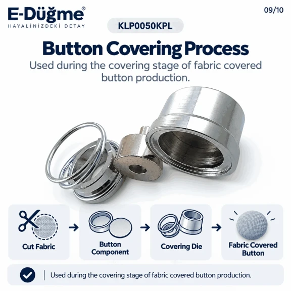 50L 36 mm 1.42 in fabric button covering die