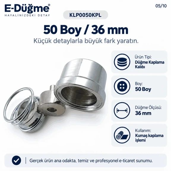 50L 36 mm 1.42 in fabric button covering die