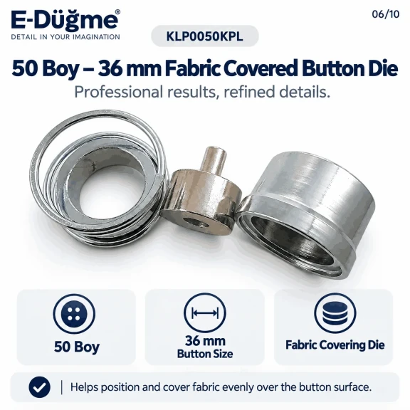 50L 36 mm 1.42 in fabric button covering die