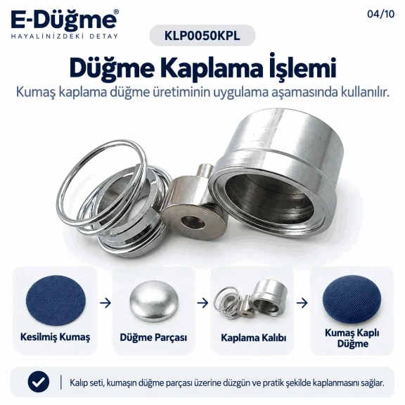 50L 36 mm 1.42 in fabric button covering die