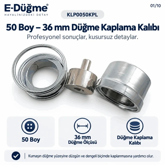 50L 36 mm 1.42 in fabric button covering die