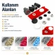17 mm kapaklı çıtçıt düğme montaj aparatı, metal malzemeden üretilmiş, 54 sistem kalıp ile hızlı ve güvenilir montaj sağlar
