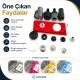 17 mm kapaklı çıtçıt düğme montaj aparatı, metal malzemeden üretilmiş, 54 sistem kalıp ile hızlı ve güvenilir montaj sağlar