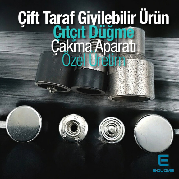 Çift Kapaklı Çıtçıt Düğme Uygulama Aparatı - Çakma Kalıbı KLP0054CFT