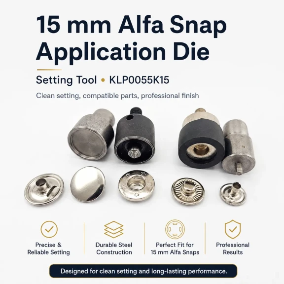 15 mm Alfa Snap Button Application Tool - Fastening Mold KLP0055K15