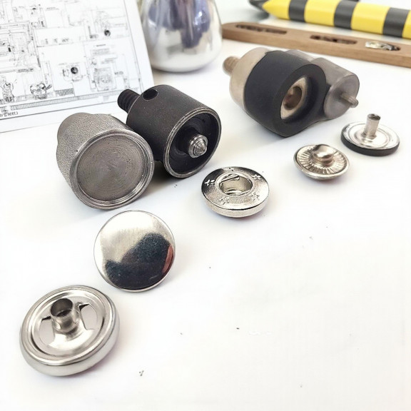 15 mm Alfa Çıtçıt Düğme Uygulama Aparatı - Çakma Kalıbı KLP0055K15