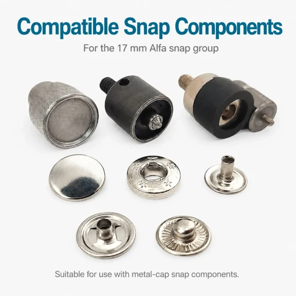 17 mm Alfa Çıtçıt Düğme Uygulama Aparatı - Çakma Kalıbı Metal Kapaklı Çıtçıtlar İçin KLP0055K17