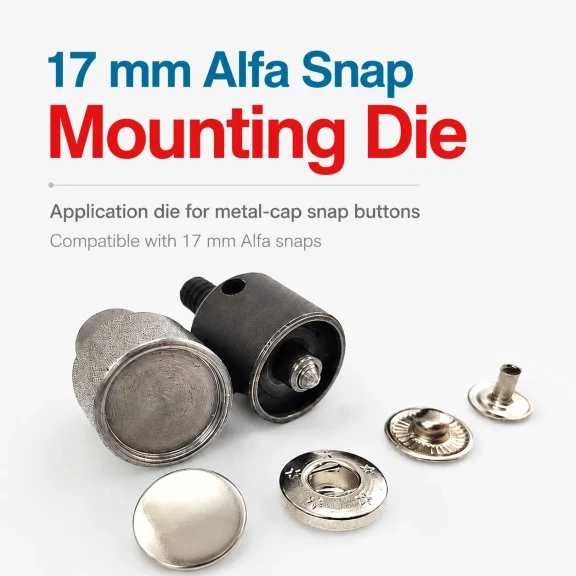 17 mm Alfa Çıtçıt Düğme Uygulama Aparatı - Çakma Kalıbı Metal Kapaklı Çıtçıtlar İçin KLP0055K17