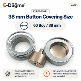 60 Boy 38 mm Kumaş Kaplama Düğme Aparatı KLP0060KPL